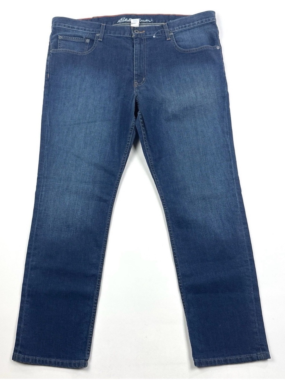 Eddie Bauer H2LOW Flex Slim Fit Mens 40x30 Jeans Dark Blue Stretch Denim Casual